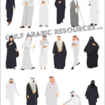 clip art of Saudis in dress of the culture